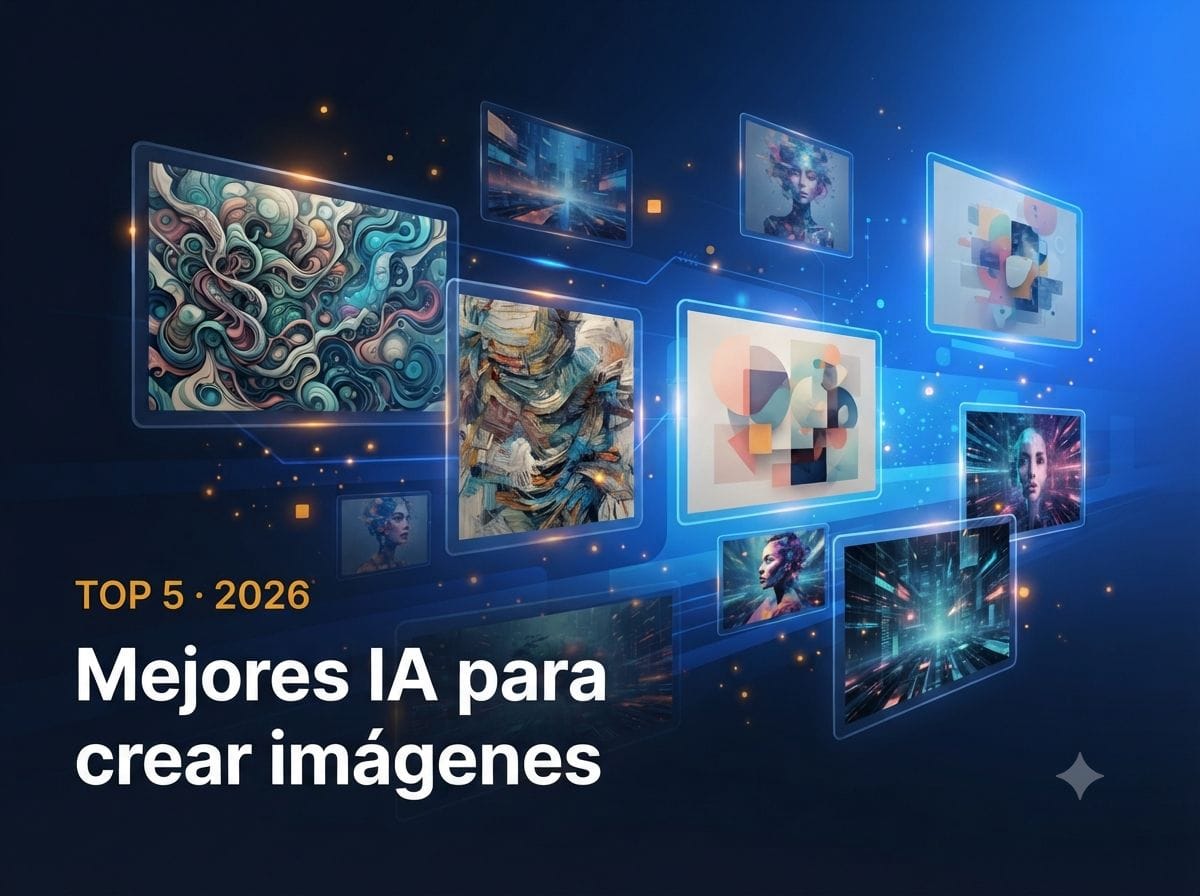 Ilustración de comparativa de las mejores IA para crear imágenes en 2026
